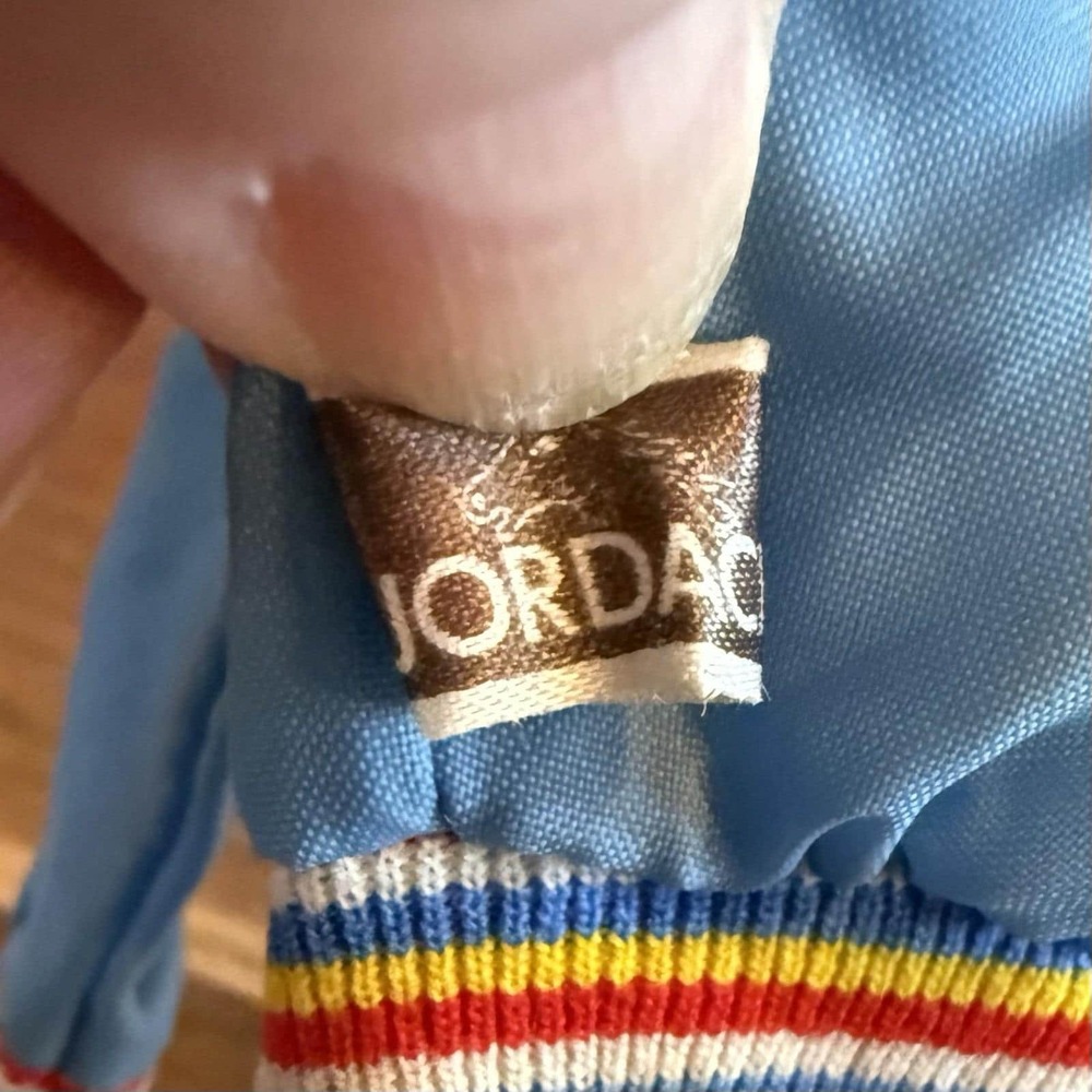VTG 1980s 80s Barbie Ken Doll Windbreaker JORDACHE Snap Coat Jacket Rainbow Trim - Picture 2 of 3